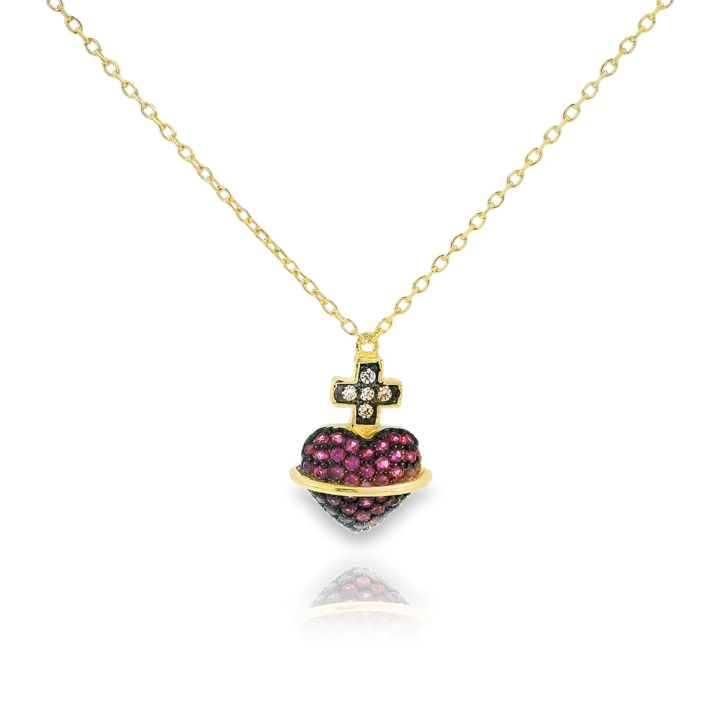 Sacred Heart 15+3" Necklace - PGN22382