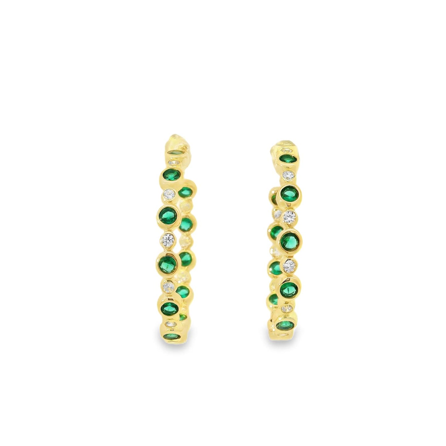 Bezel Bubble Hoops 1.25" - KE192032