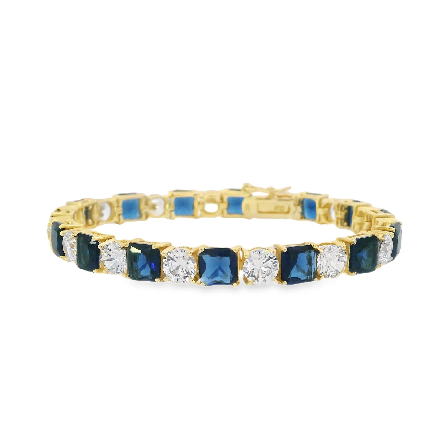 Original Princess Cut & Round Bracelet 7" - KB33092