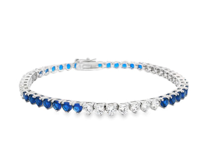 7/7 Pattern 3MM 3prong Tennis Bracelet - KB33064