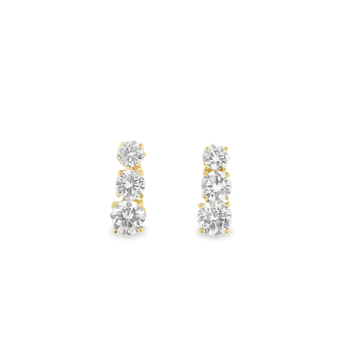 Classic 3 Diamond Stud - KR192009