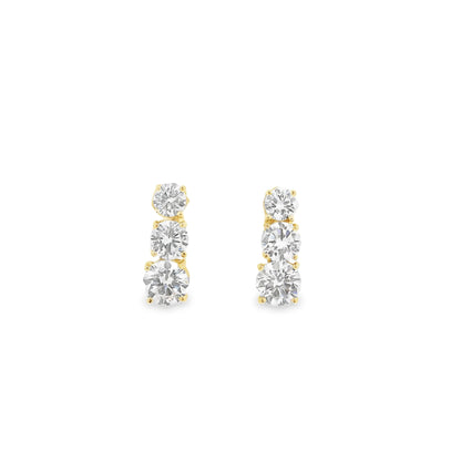Classic 3 Diamond Stud - KR192009