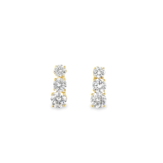 Classic 3 Diamond Stud - KR192009
