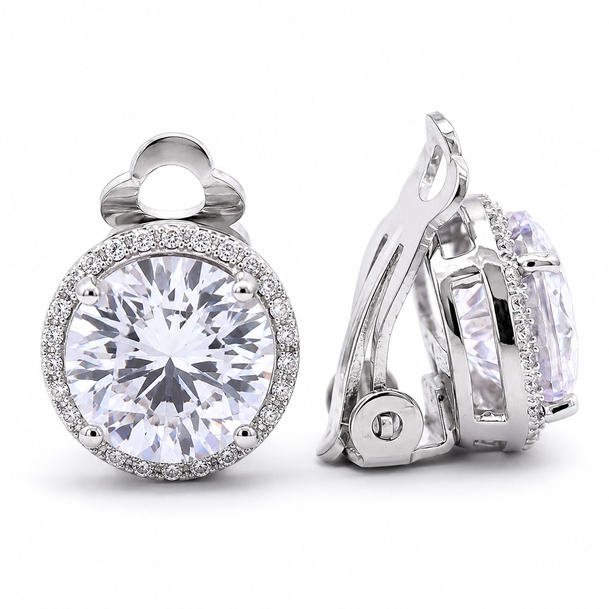 8CTW Halo Clip On Earring - KE19174
