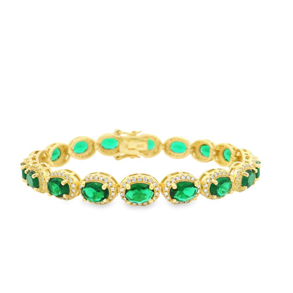 Oval Halo Elegant Bracelet - KB33124