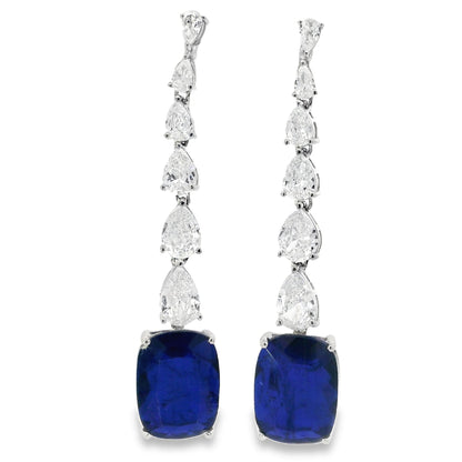Elegant Blue Tear Drop Earrings - KE191070