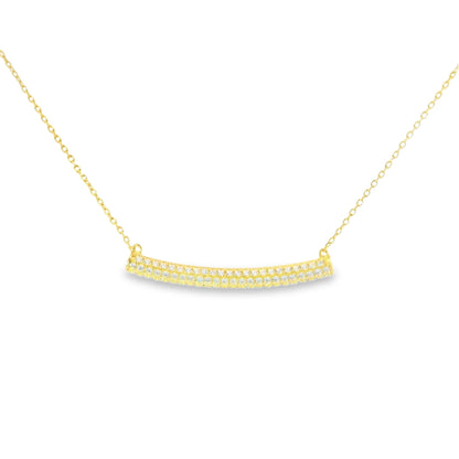 Pave Bar Necklace 15+3" - PGN22159