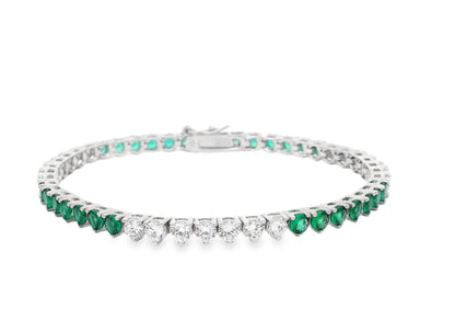 7/7 Pattern 3MM 3prong Tennis Bracelet - KB33064