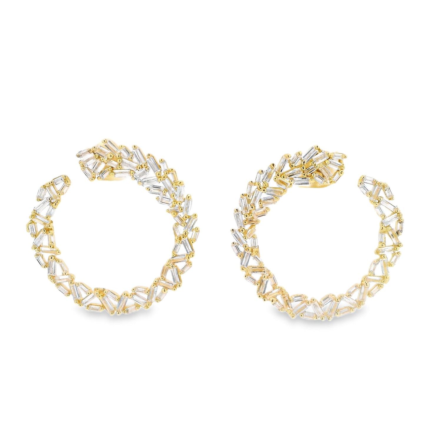 Baguette Wreath Elegant Earrings - KE19964