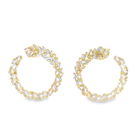 Baguette Wreath Elegant Earrings - KE19964