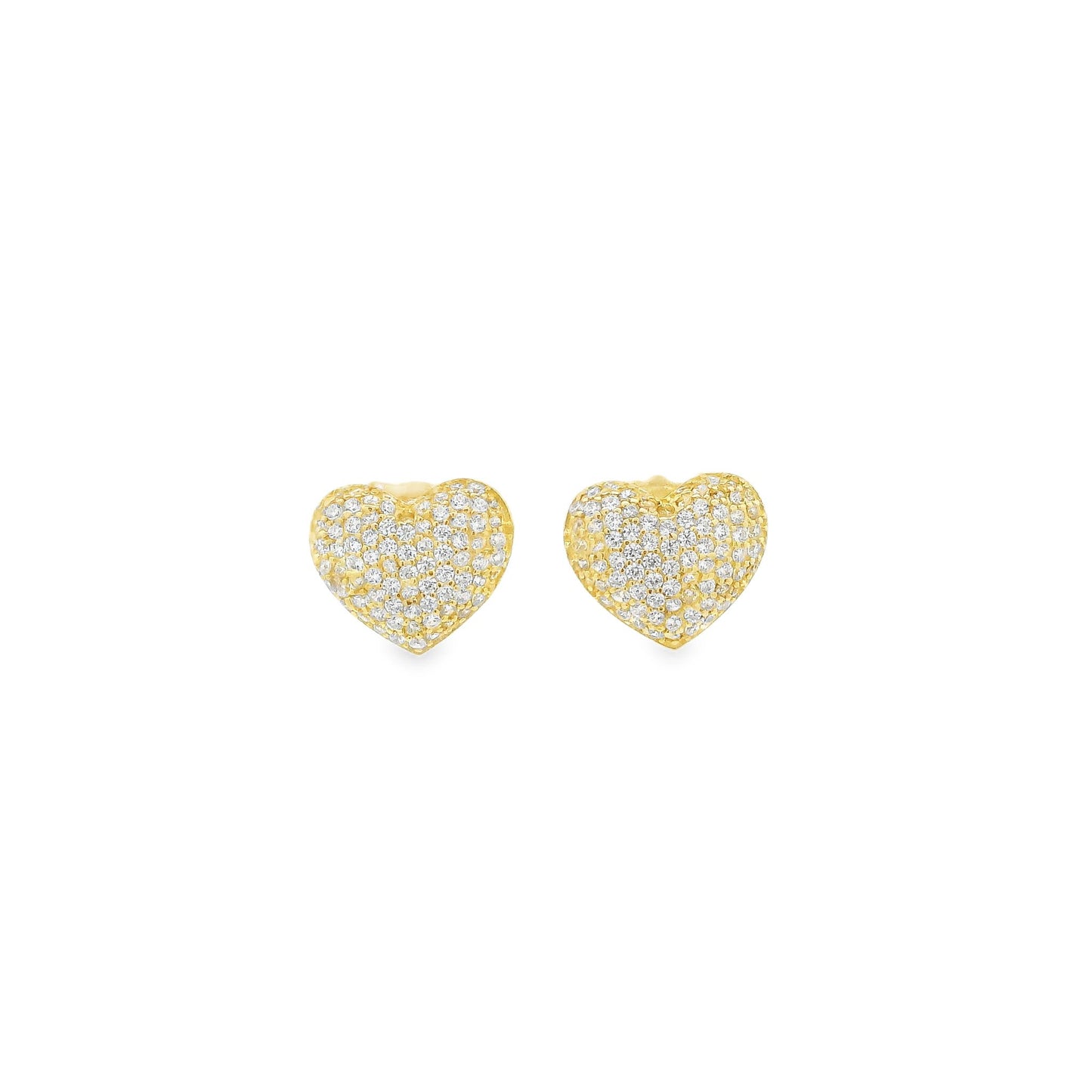 Large Pave Heart Stud - KE13084