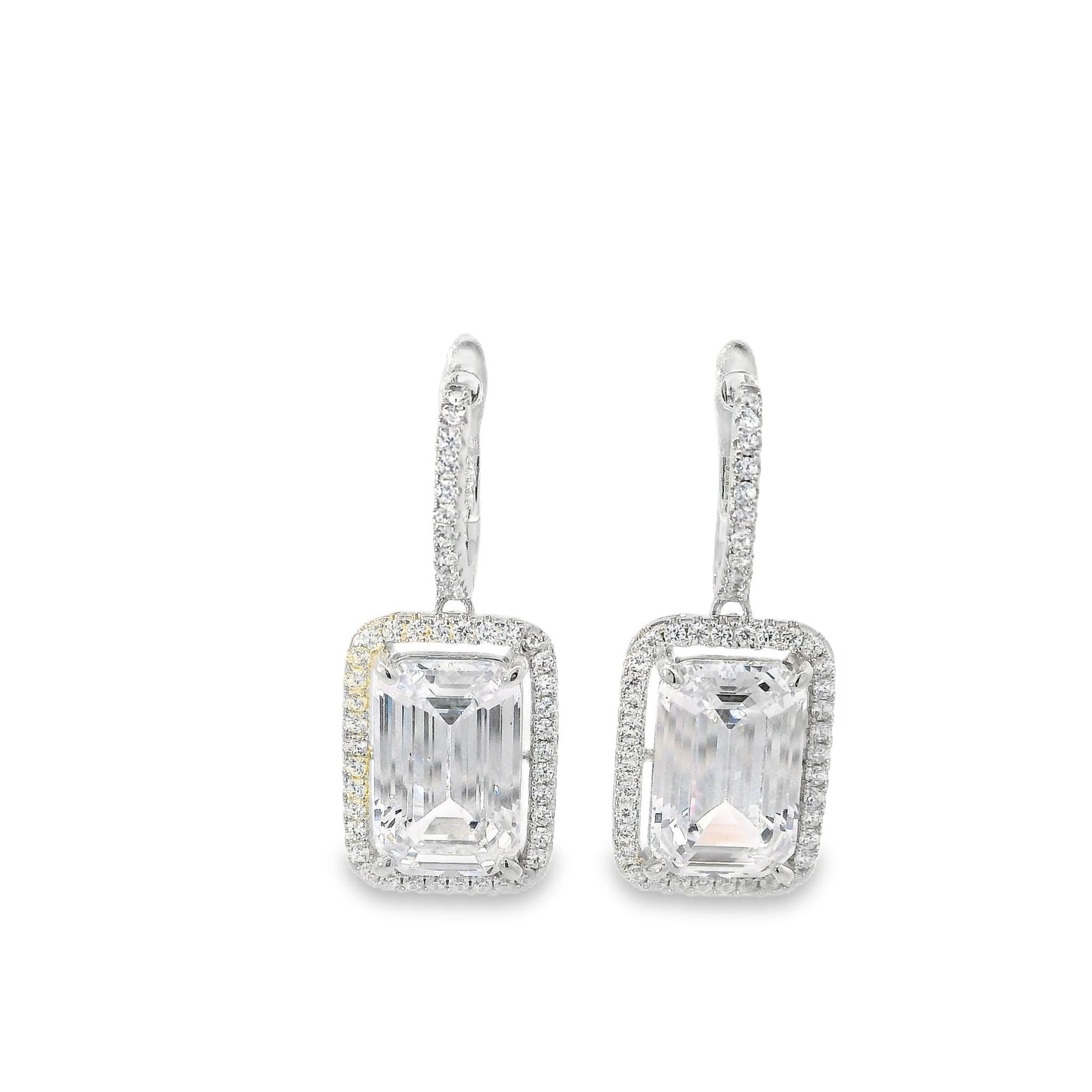 Elegant Dangle Halo Emerald - KE192047