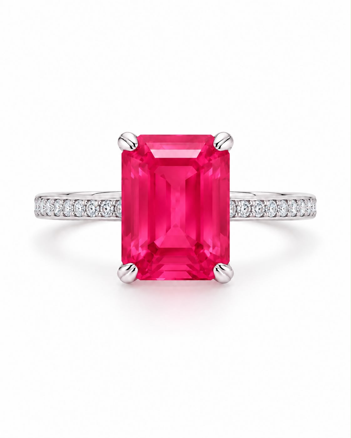 Emerald Cut Pave Band Ring - KR661010