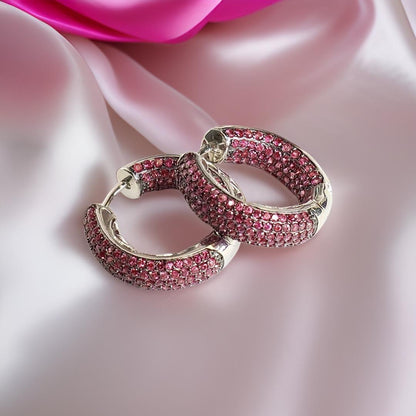 Pave Chunky 1" Hoop - KE19490