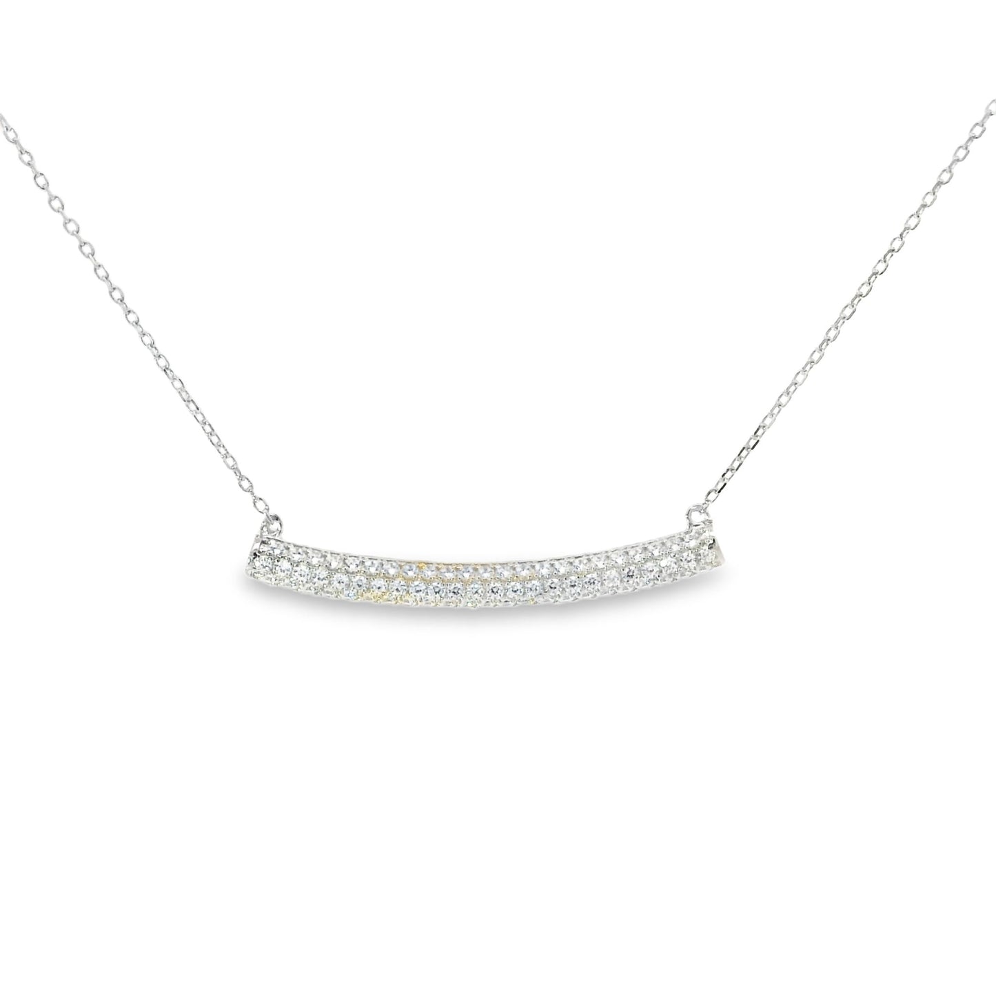 Pave Bar Necklace 15+3" - PGN22159