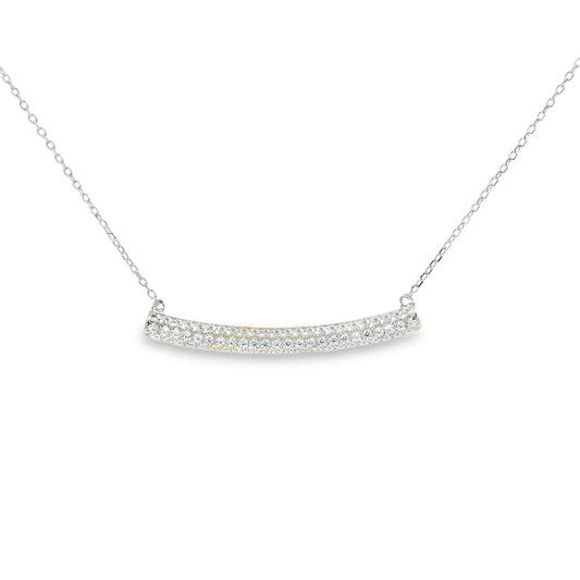 Pave Bar Necklace 15+3" - PGN22159