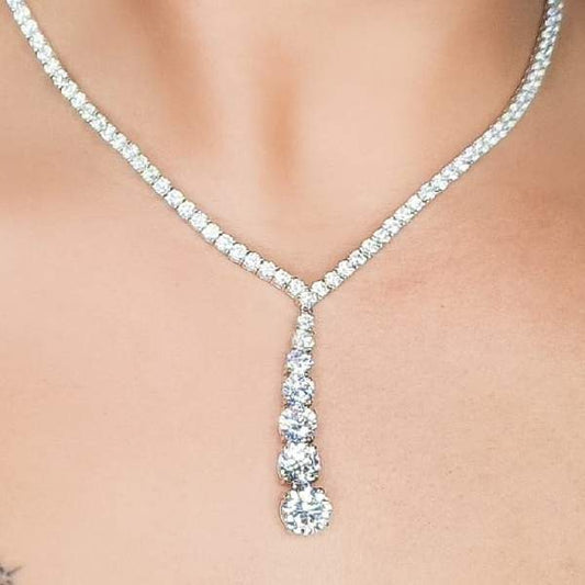 Graduate Lariat 16" Tennis Necklace - KN22329