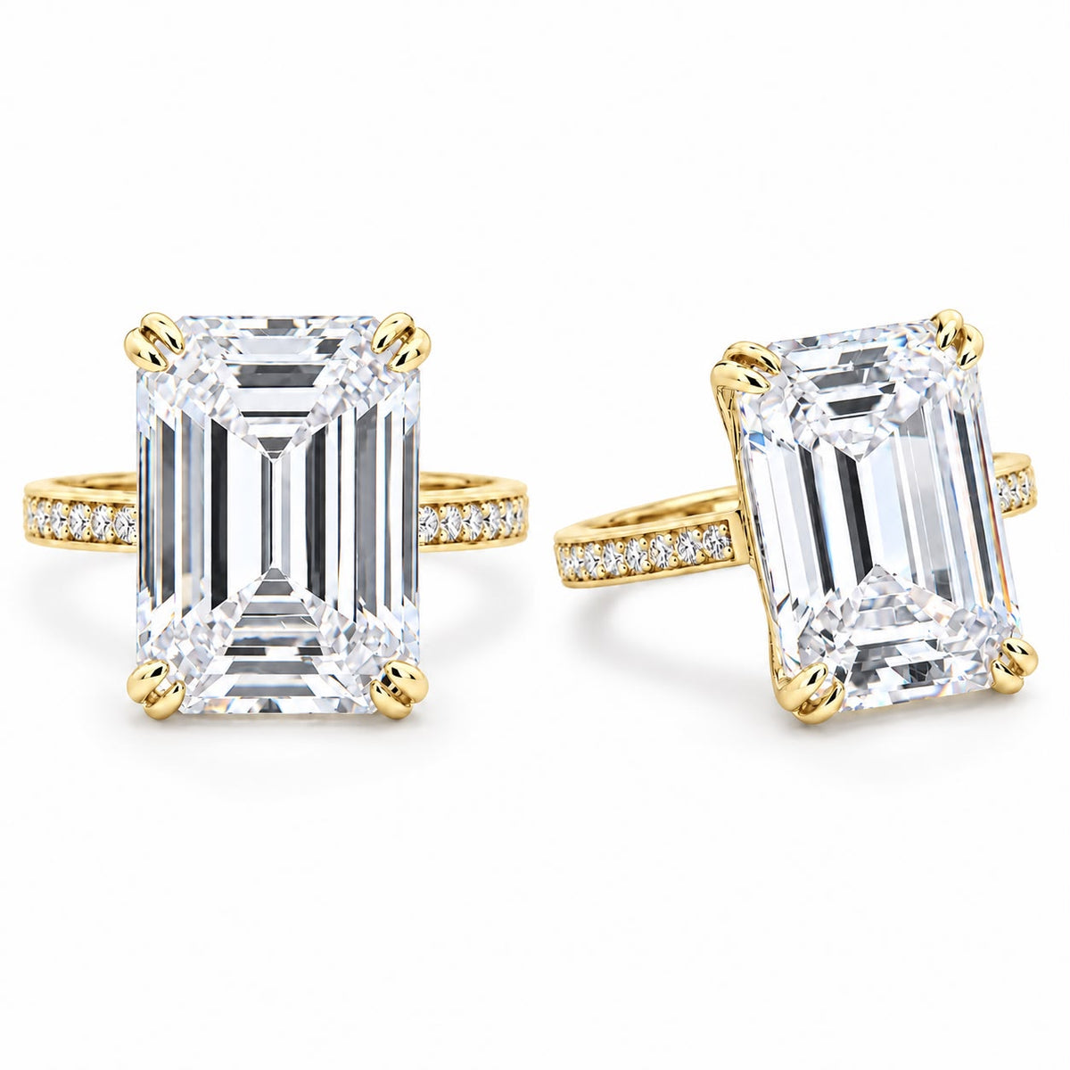 Emerald Cut Pave Band Ring - KR661010