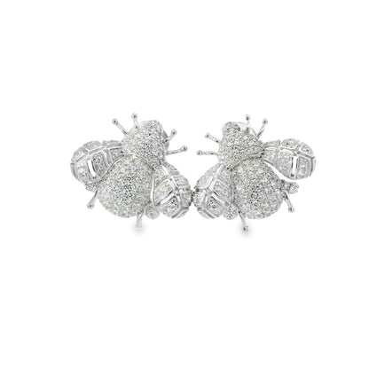 Chunky Pave Bee Earring - AE18696W