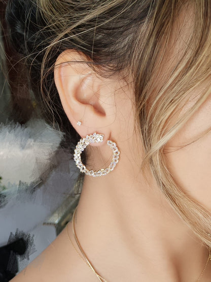 Baguette Wreath Elegant Earrings - KE19964