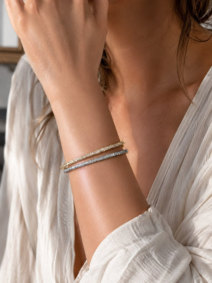 2 Row thin Bangle - KAN47100