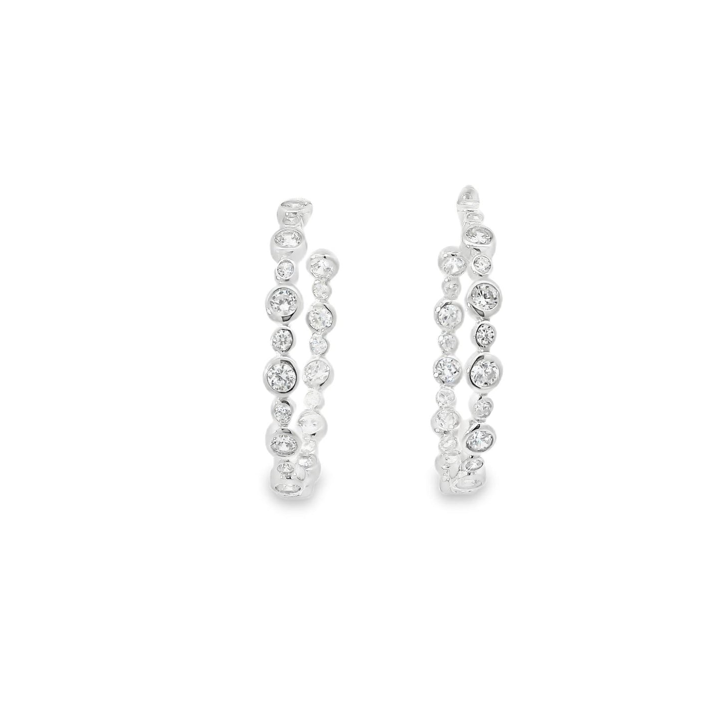 Bezel Bubble Hoops 1.25" - KE192032