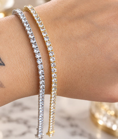 Color CZ 3MM 4prong  Tennis Bracelet - KB33070