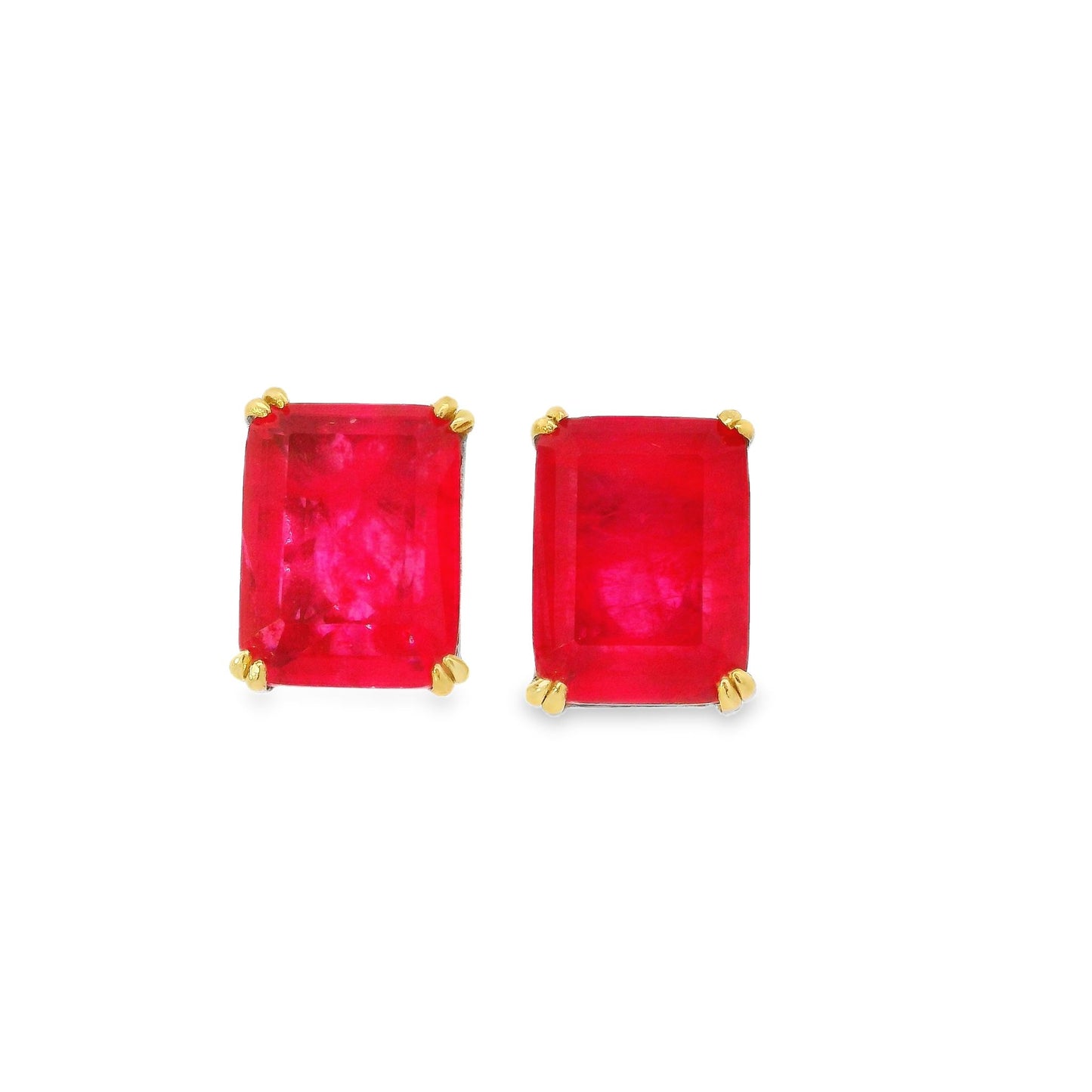 Large Rectangle Omega Back Earring - KE192039