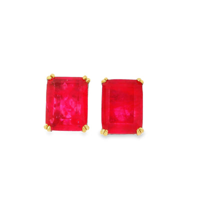 Large Rectangle Omega Back Earring - KE192039