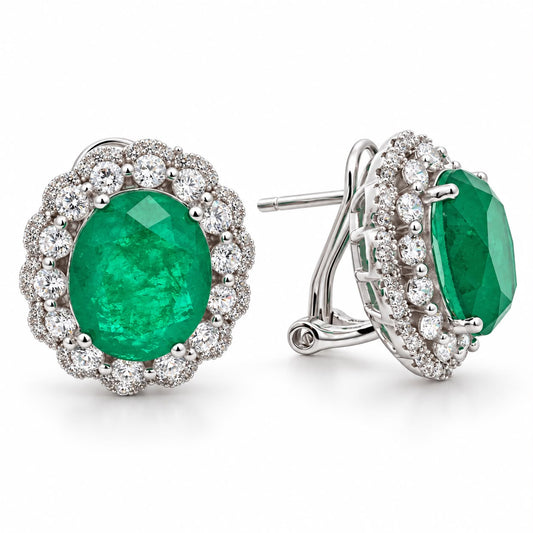 Elegant Oval Button Earring - KE192