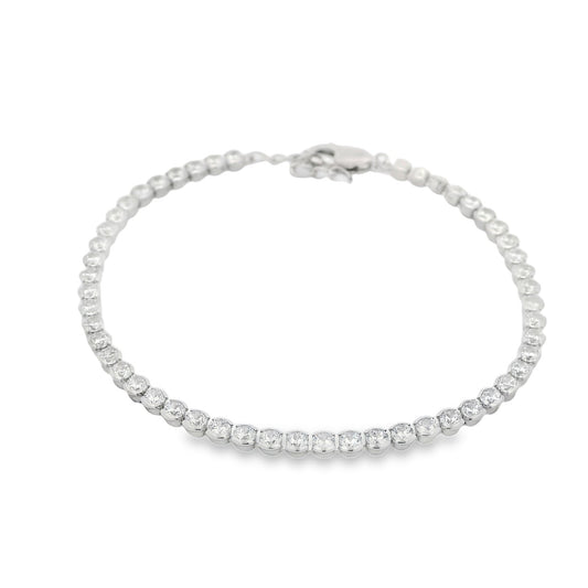 2MM Bezel Tennis Bracelet *machine made* - KB32317
