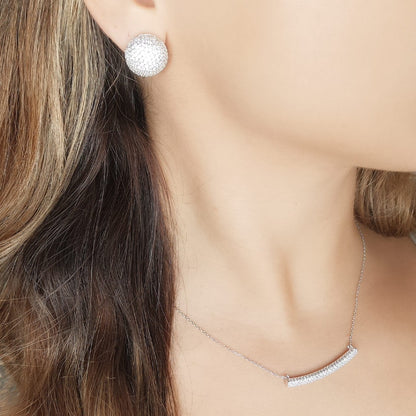 Pave Bar Necklace 15+3" - PGN22159