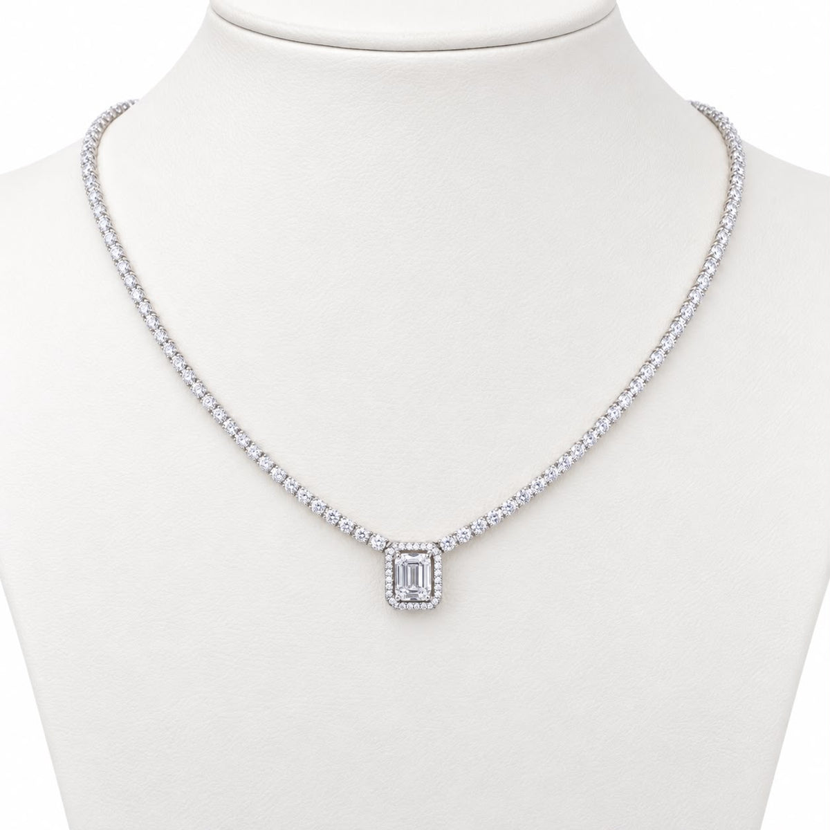 Micro Diamond Baguette Choker - KN22418