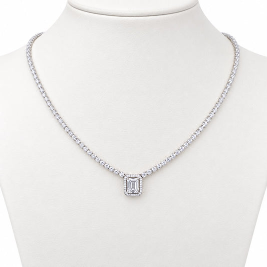 Micro Diamond Baguette Choker - KN22418