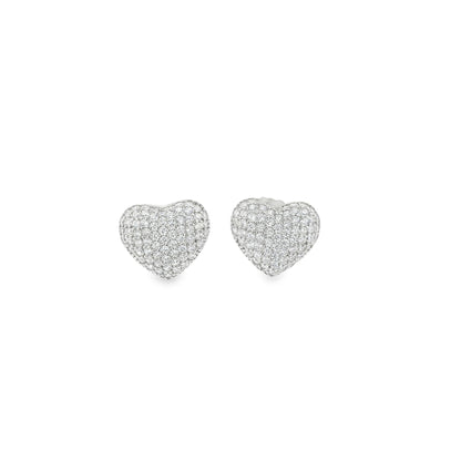 Large Pave Heart Stud - KE13084