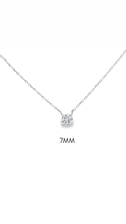 Diamond CZ Solitaire Necklace 15+3" - PGN28232