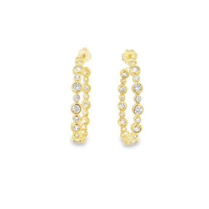Bezel Bubble Hoops 1.25" - KE192032