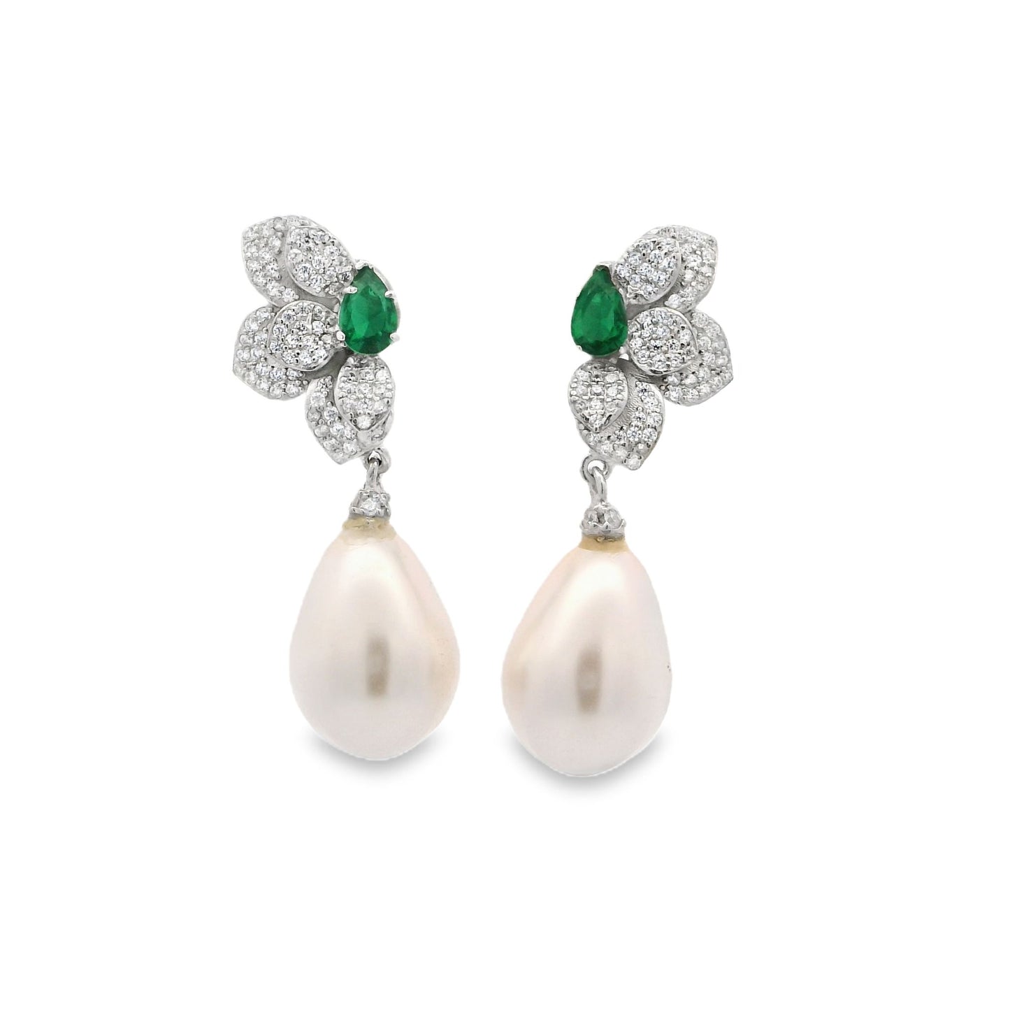 Half Flower Pearl Earring - KE191030