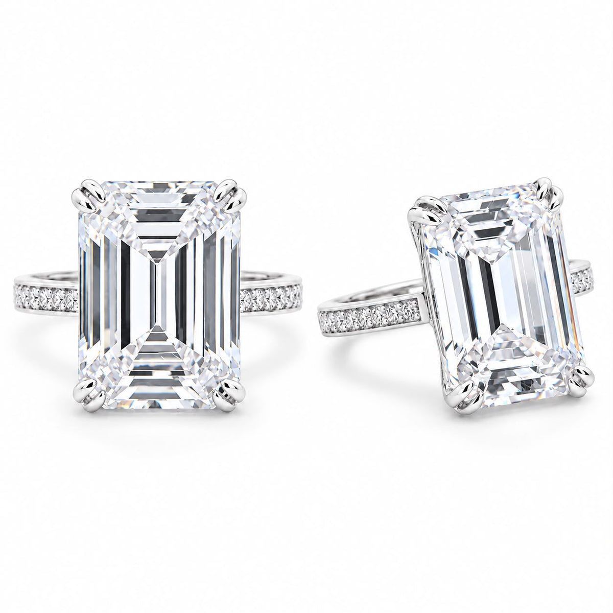 Emerald Cut Pave Band Ring - KR661010