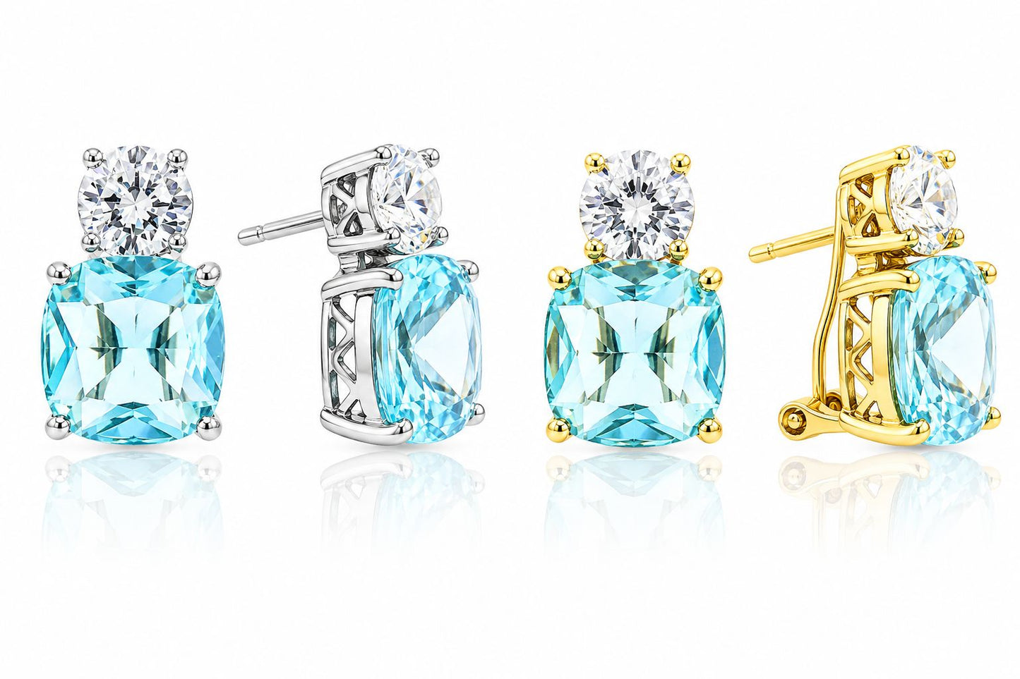 Medium Classic Double Stones CZ Earring – KE19771