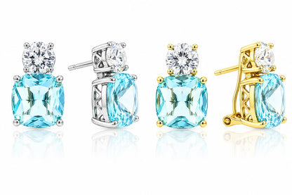 Medium Classic Double Stones CZ Earring – KE19771