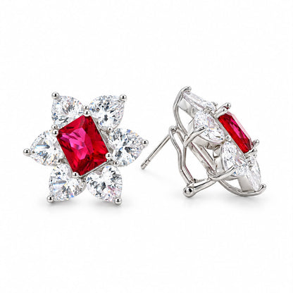Chunky Flower Omega Earring - KE192016