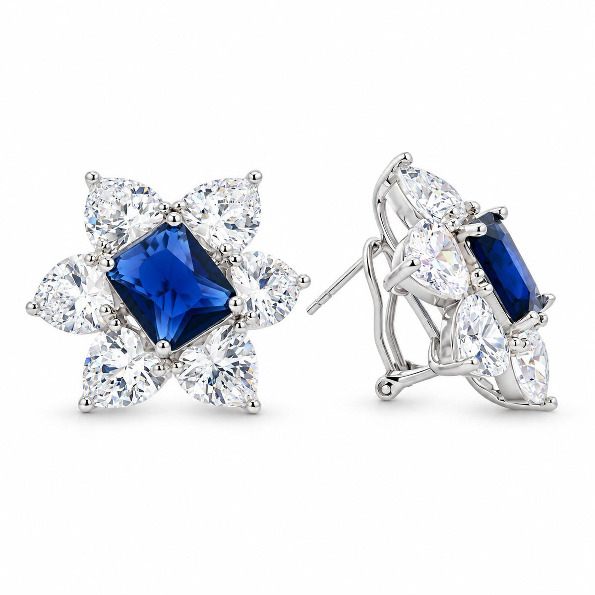 Chunky Flower Omega Earring - KE192016