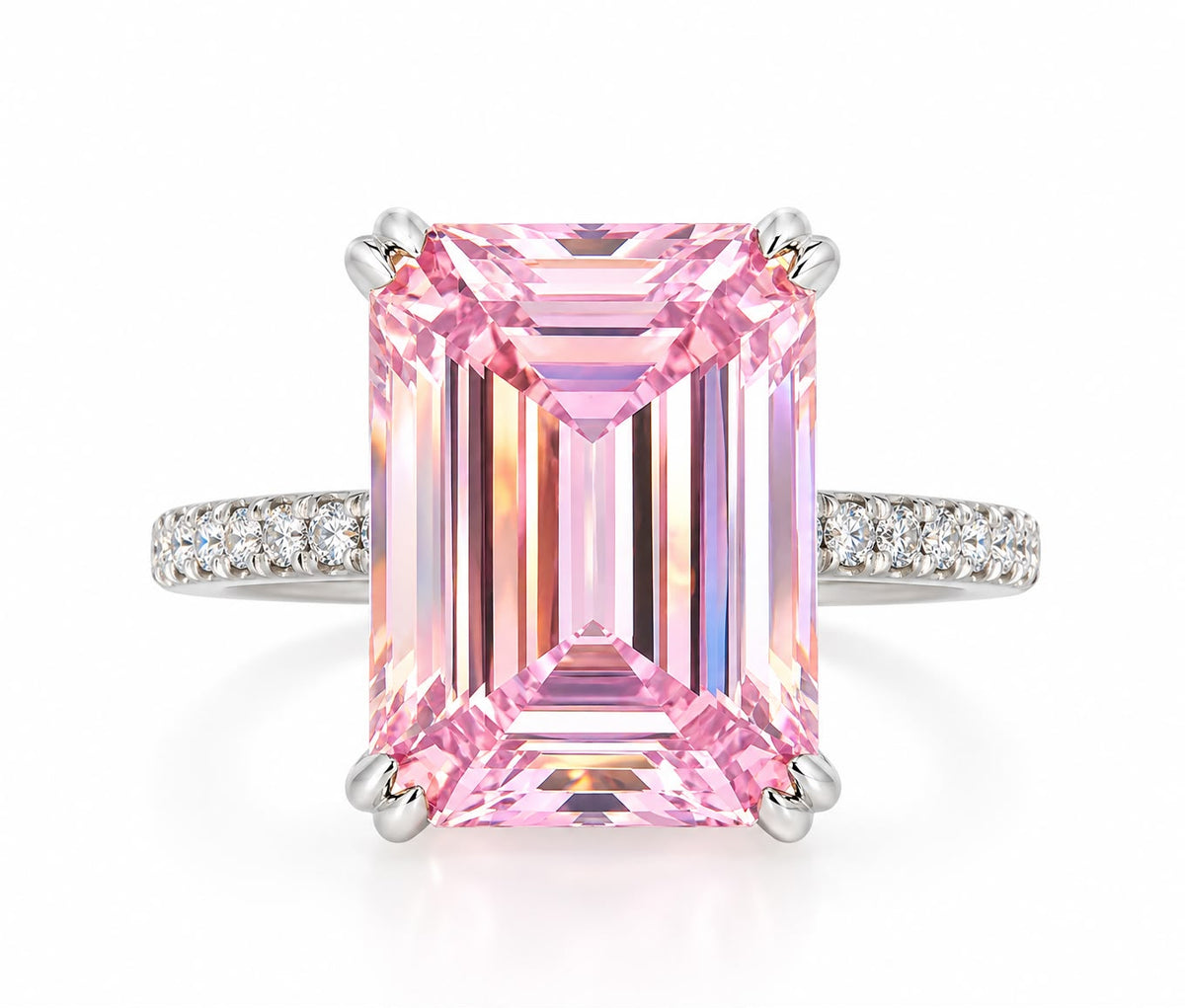 Emerald Cut Pave Band Ring - KR661010