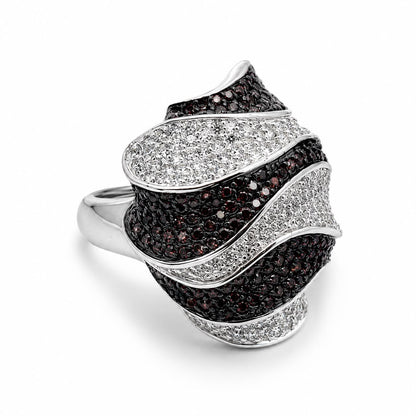 Pave Wave statement Ring - CR635409