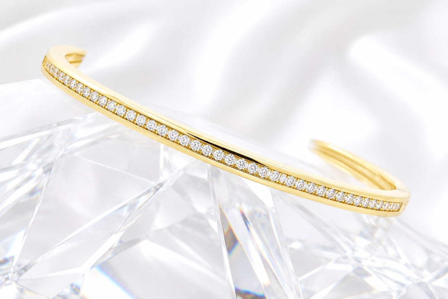 Channel Set 1 Row Bangle - KAN47130