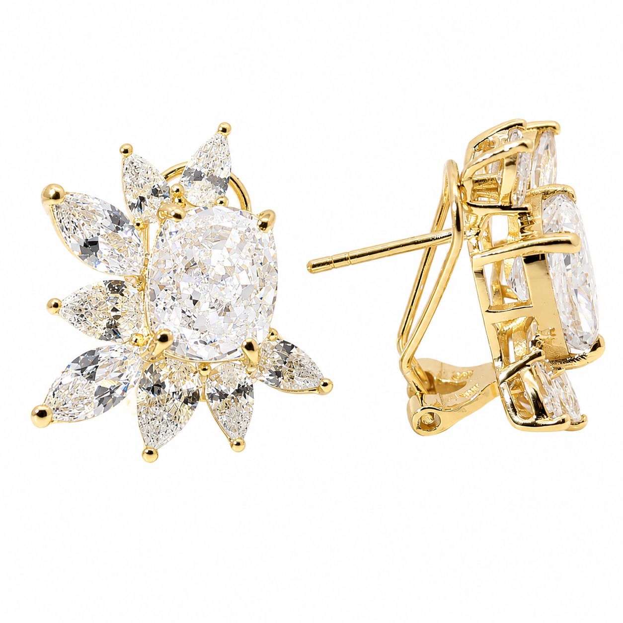 Cushion Cut Leaf Earring - KE192202