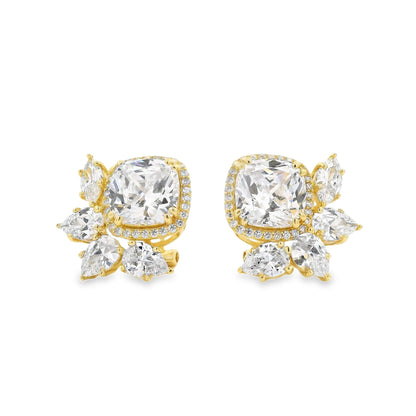HW Stone with Leaf Earring - KE191026