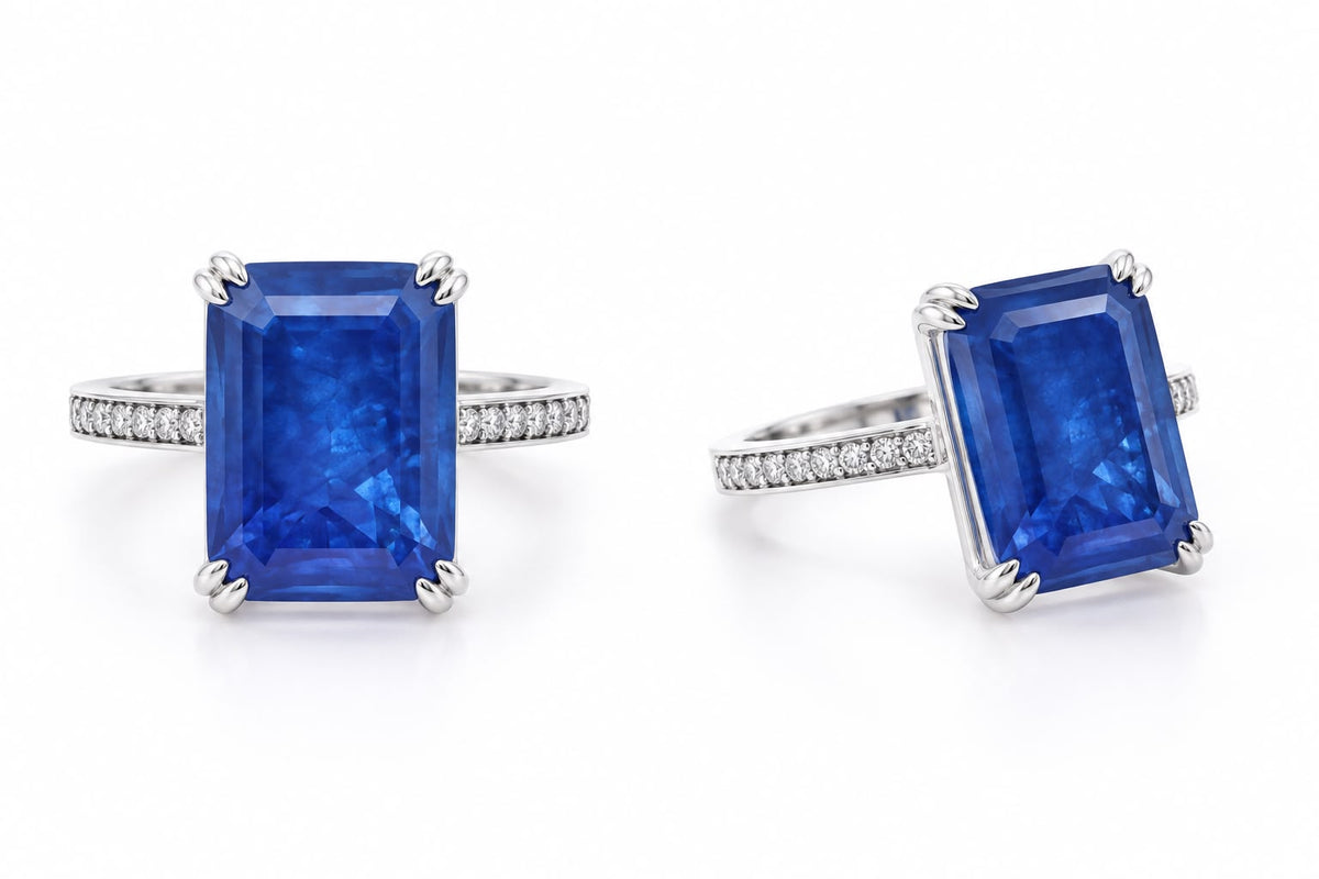 Emerald Cut Pave Band Ring - KR661010