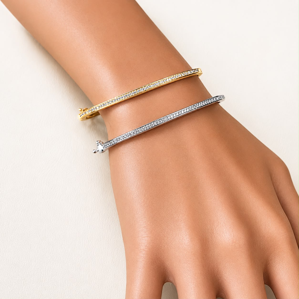 Channel Set 1 Row Bangle - KAN47130